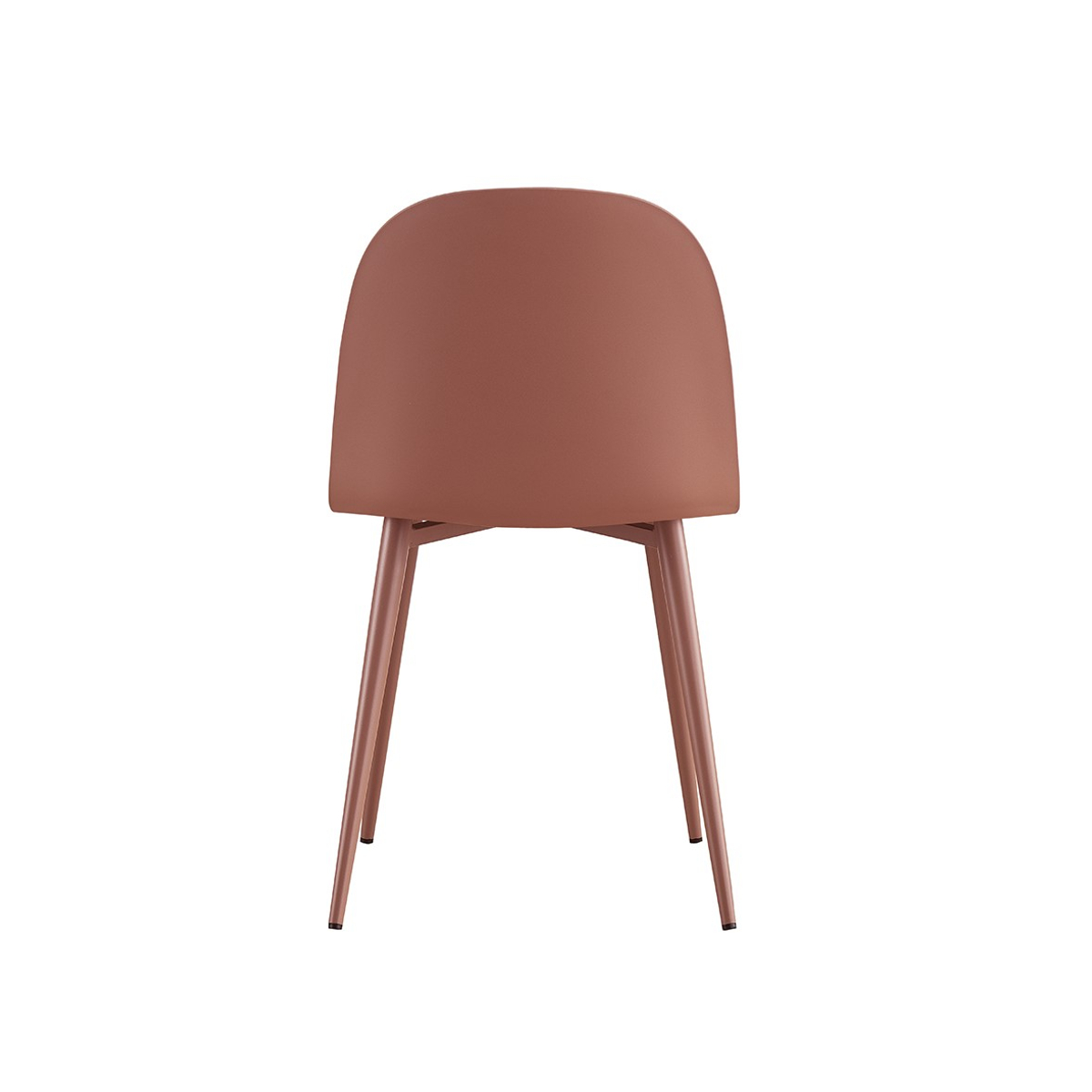 Interiax Chaise de salle à manger FÃ© Assise PP Coussin PU Terracotta