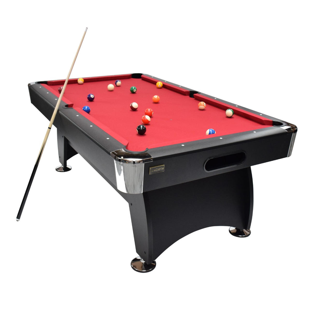 NORTH Table de Billard Gardone 7 ft Noir/Rouge