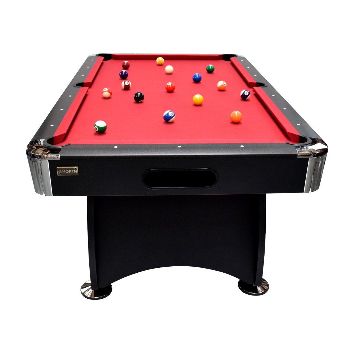 NORTH Table de Billard Gardone 8ft Noir/Rouge