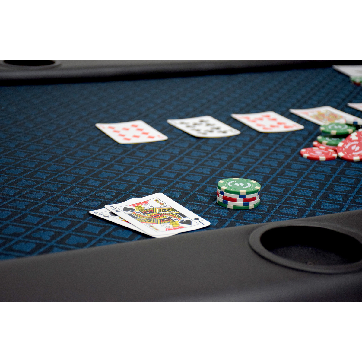 North Tabletop Poker Table 10 personnes Bleu