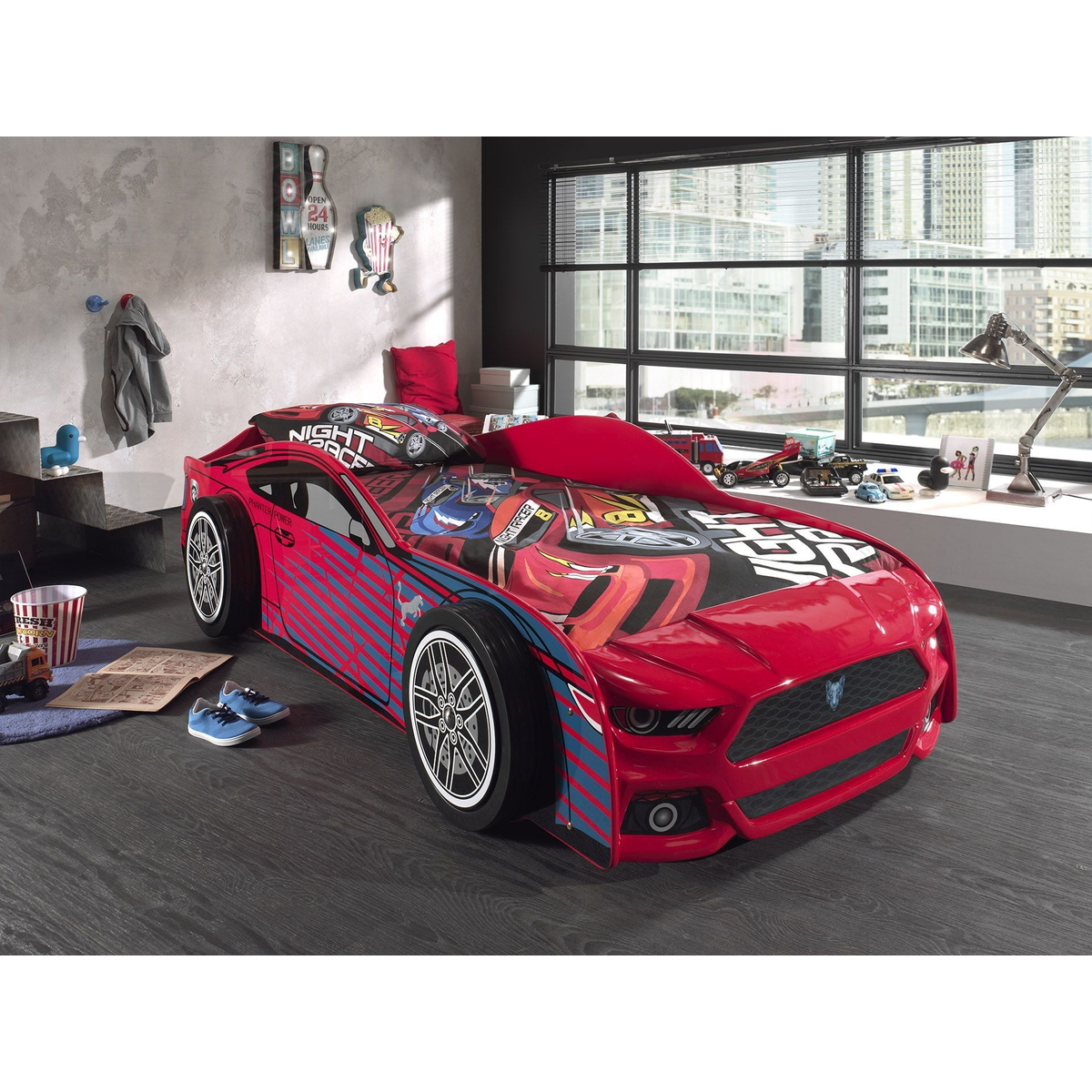 Panther Power Autobed - Rood - Kinderbed