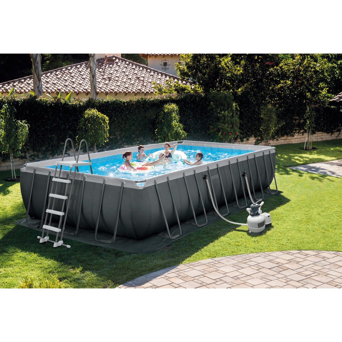 Intex Zwembad Ultra Frame Rectangular Pool Set (732X366X132)