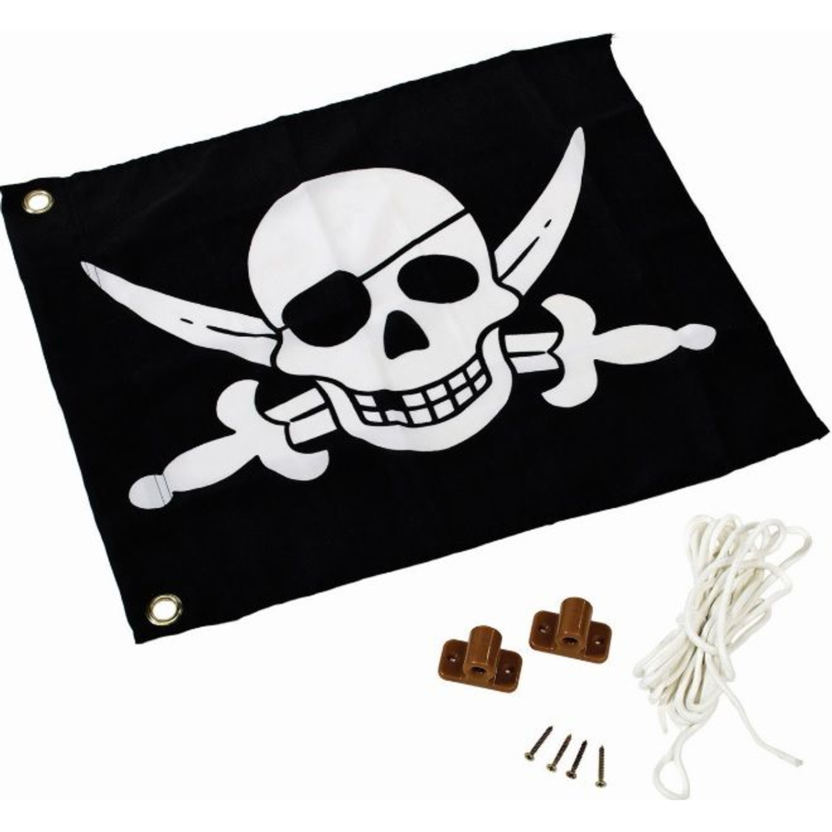 Vlag met hijssysteem - Piraat