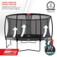 Berg Elite Trampoline 430 Grijs + Safety Net Deluxe