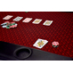 North Tabletop Poker Table 10 personnes Rouge