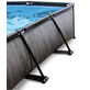 EXIT Black Wood zwembad 220x150x65cm met filterpomp en overk